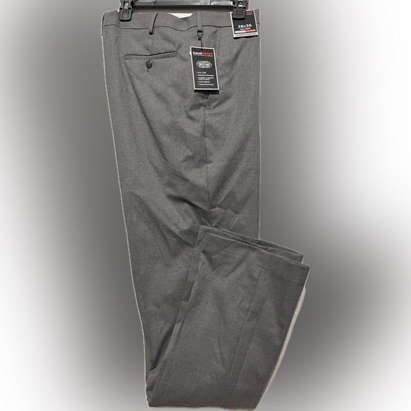 Roundtree & Yorke Gray Dress Pants Flat Front - Picture 1 of 11